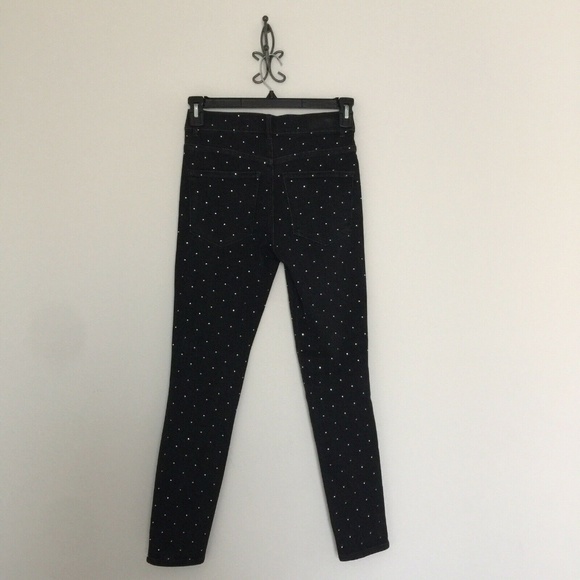 Express Mid Rise Rhinestone Studded Ankle Legging - Picture 6 of 8